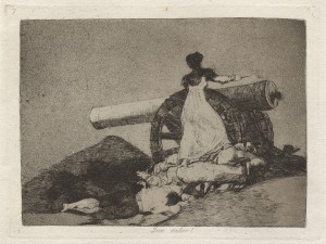 Francisco de Goya, Desastres de la guerra (Desastres de la guerre) : « Que valor ! », 1810-1820, 1ère édition de 1863, planche 7 Collection Sylvie et Georges Heft - Exposition Soulèvements au jeu de Paume